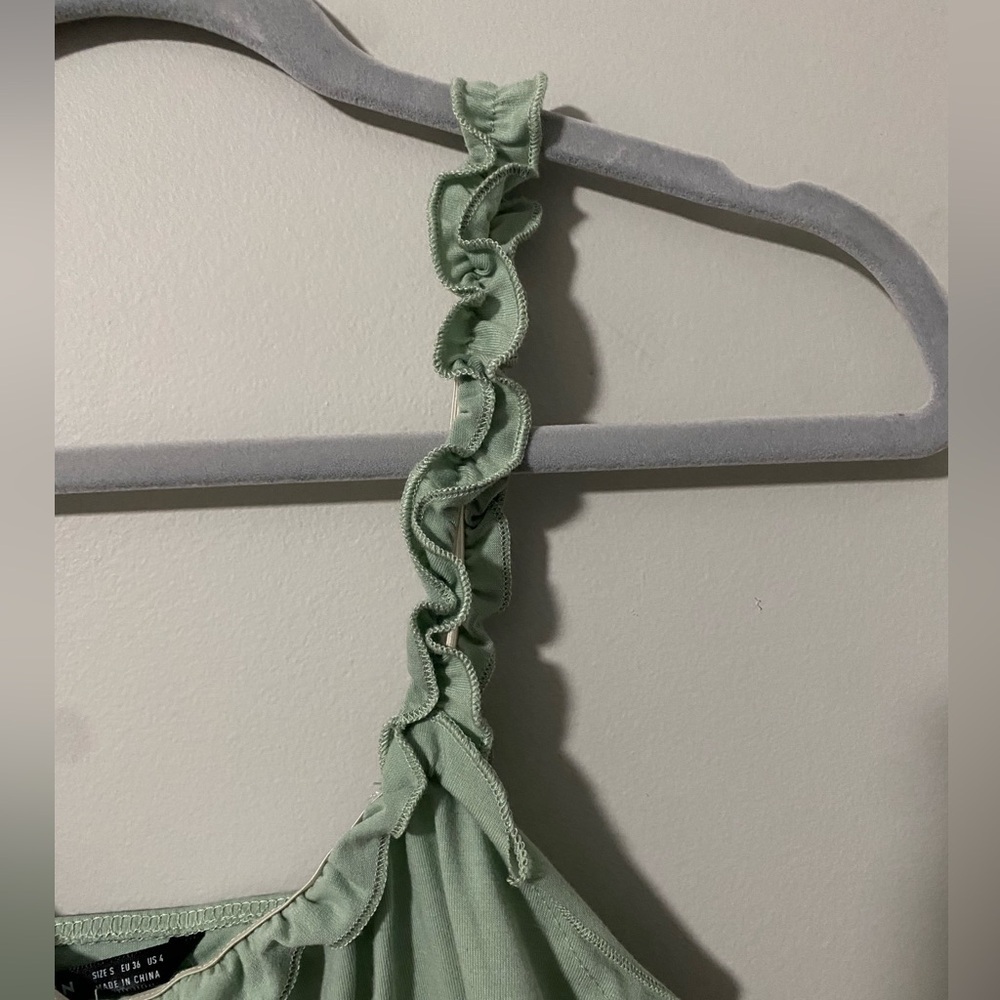 Shein Mint Green Cropped Tank Top - Picture 2 of 6